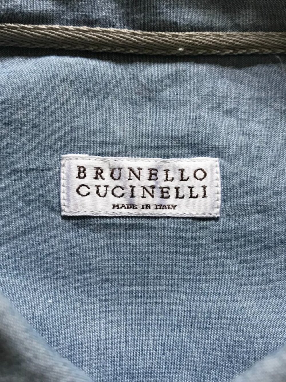 Brunello Cucinelli Denim Button Down Shirt Mens Large Blue Chambray Long Sleeve - Picture 6 of 10